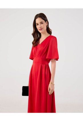 Vestido  Para Mujer M/C Medio Color Rojo Marca Patprimo #30171109