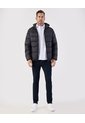 Chaqueta Acolchada Con Capota   Para Hombre Negro Patprimo de Patprimo