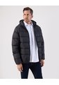 Chaqueta Acolchada Con Capota   Para Hombre Negro Patprimo de Patprimo