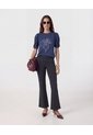 Leggings Flare De Pretina Elástica   Para Mujer Negro Patprimo de Patprimo
