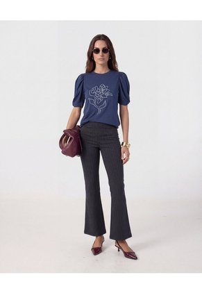 Leggings Flare De Pretina Elástica Para Mujer Negro Patprimo