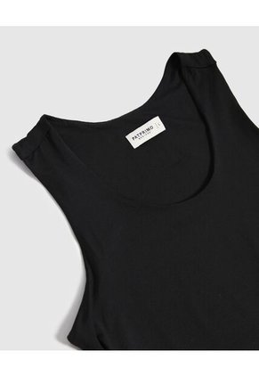 Camiseta Para Mujer Manga Sisa Cuello Redondo Color Negro Marca Patprimo #30093802