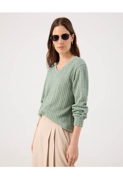 Saco Para Mujer Cuello V Color Verde Marca Patprimo #30330665