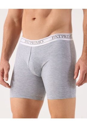 Boxer Medio Unicolor  X1 Para Hombre Gris Patprimo