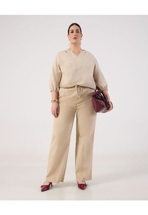 Blusa  Para Mujer Manga 3/4 Color Café Marca Patprimo #14121414