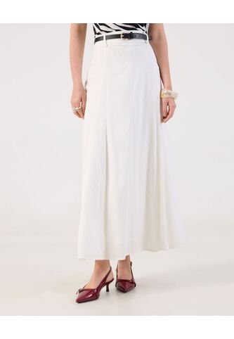 Falda  Para Mujer Medio Color Crema Marca Patprimo #30140429 Patprimo