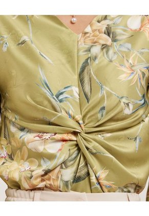 Blusa Para Mujer Manga 3/4 Color Verde Oscuro Marca Patprimo #30123190