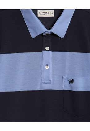 Polo Para Hombre Cuello Maquina Con Bolsillo Color Azul Oscuro Marca Patprimo #44112645