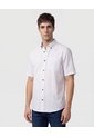 Camisa Manga Corta Y Cuello Button Down   Para Hombre Azul Patprimo de Patprimo