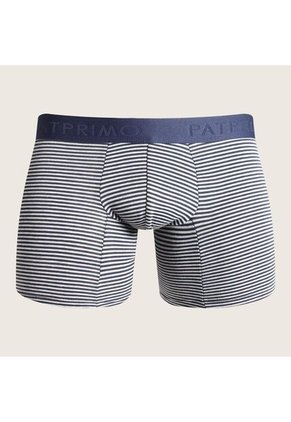 Pantaloncillo Algodón Mini Rayas Preteñido Elástico Expuesto X1 Para Hombre Azul Patprimo