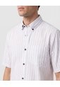 Camisa Manga Corta Y Cuello Button Down   Para Hombre Azul Patprimo de Patprimo