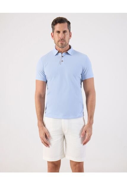 Polo  Para Hombre Cuello Tejido Sin Bolsillo Color Azul Marca Patprimo #44117242