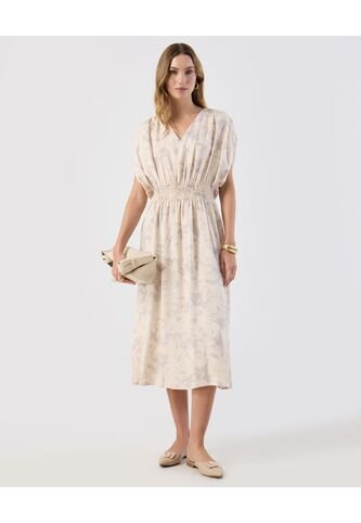 Vestido  Para Mujer M/C Medio Color Crema Marca Patprimo #30171084 Patprimo