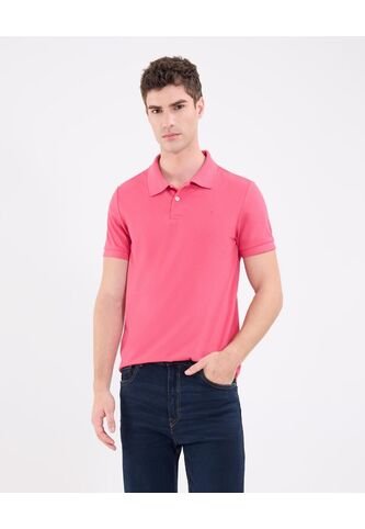 Polo Tejida Unicolor  Para Hombre Rosa Patprimo Patprimo