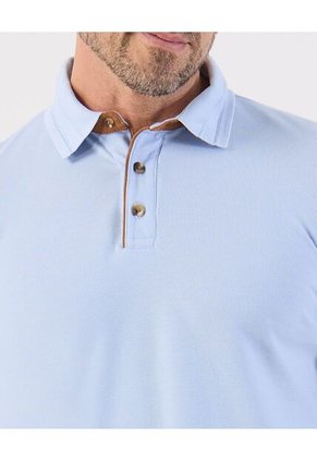 Polo  Para Hombre Cuello Tejido Sin Bolsillo Color Azul Marca Patprimo #44117242