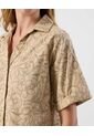 Camisa  Para Mujer Manga Corta Color Beige Marca Patprimo #30010759 de Patprimo