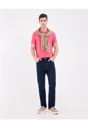 Polo Tejida Unicolor  Para Hombre Rosa Patprimo