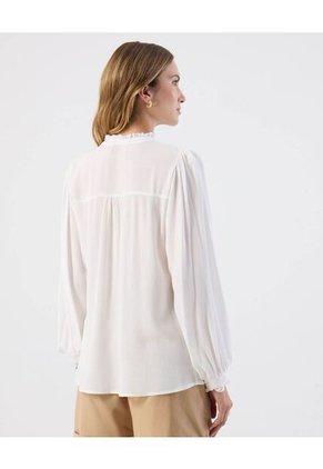 Blusa  Para Mujer Manga Larga Color Blanco Marca Patprimo #30123636