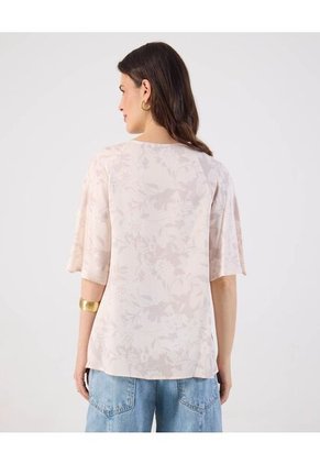 Blusa  Para Mujer Manga Corta Color Crema Marca Patprimo #30123637