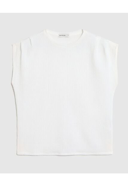 Camiseta  Para Mujer Manga Corta Cuello Redondo Color Blanco Marca Patprimo #30098015