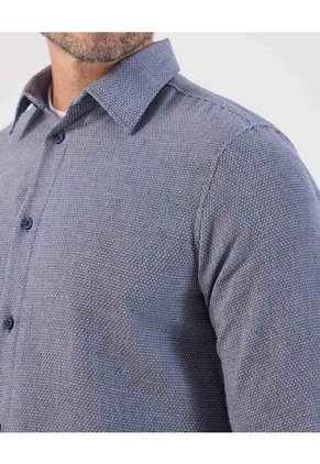 Camisa  Para Hombre Manga Larga Sin Bolsillo Cuello Casual C Color Azul Marca Patprimo #44017308