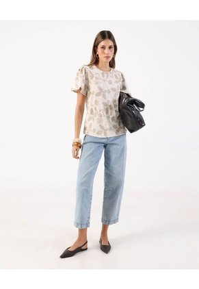 Blusa  Para Mujer Manga Corta Color Beige Marca Patprimo #30123672