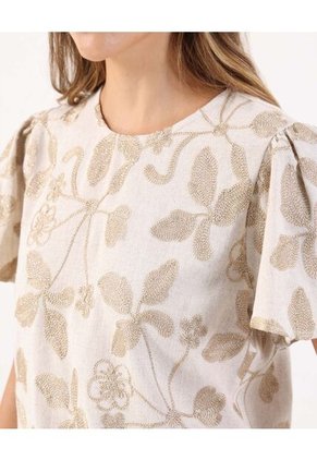 Blusa  Para Mujer Manga Corta Color Beige Marca Patprimo #30123672