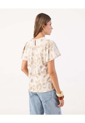 Blusa  Para Mujer Manga Corta Color Beige Marca Patprimo #30123672