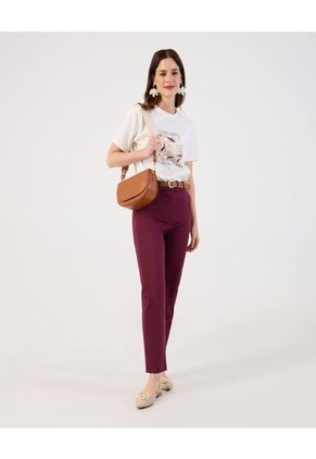 Pantalón Para Mujer Chino Color Vino Marca Patprimo #30072052