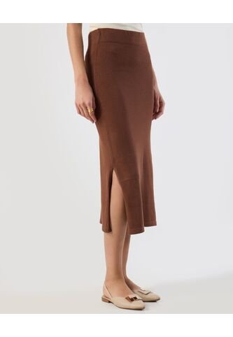 Falda  Para Mujer Medio Color Café Marca Patprimo #30140414 Patprimo