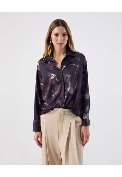 Camisa  Para Mujer Manga Larga Color Morado Marca Patprimo #30010730