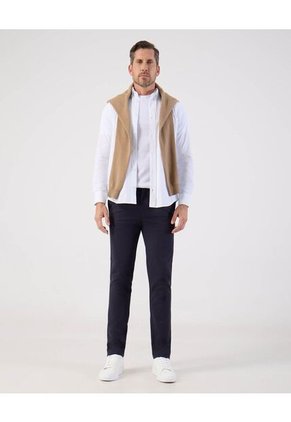 Camisa  Para Hombre Manga Larga Con Bolsillo Cuello Button D Color Blanco Marca Patprimo #44017279