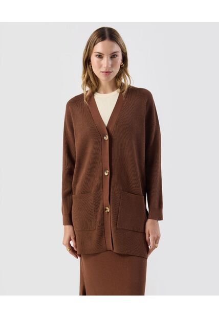 Saco  Para Mujer Cardigan Color Café Marca Patprimo #30330668