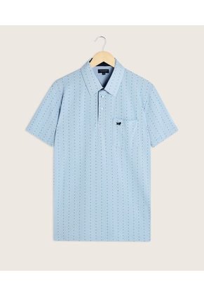 Polo Para Hombre Cuello Maquina Con Bolsillo Color Azul Claro Marca Patprimo #44110981