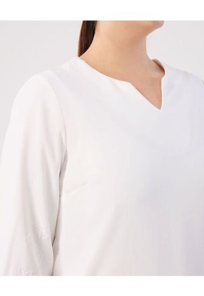 Blusa  Para Mujer Manga 3/4 Color Blanco Marca Patprimo #14121418