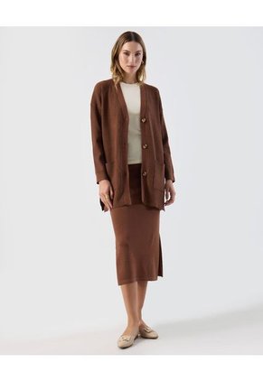Saco  Para Mujer Cardigan Color Café Marca Patprimo #30330668