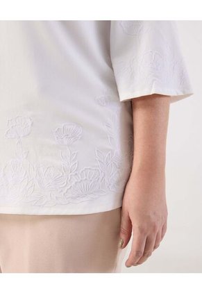 Blusa  Para Mujer Manga 3/4 Color Blanco Marca Patprimo #14121418