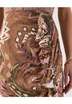 Falda Para Mujer Largo Color Café Marca Patprimo #30140406