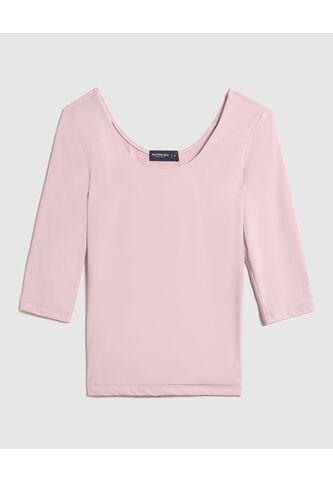 Camiseta Para Mujer Manga 3/4 Cuello Redondo Color Rosa Marca Patprimo #30093803 Patprimo