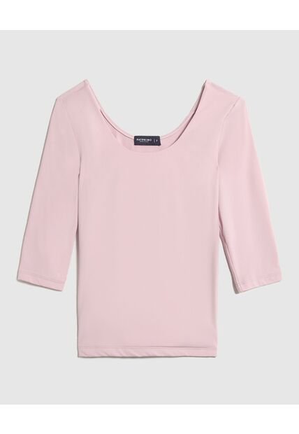 Camiseta Para Mujer Manga 3/4 Cuello Redondo Color Rosa Marca Patprimo #30093803