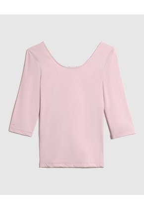Camiseta Para Mujer Manga 3/4 Cuello Redondo Color Rosa Marca Patprimo #30093803