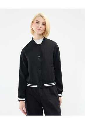 Chaqueta Para Mujer Bomber Color Negro Marca Patprimo #30080546