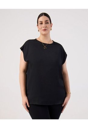Blusa  Para Mujer Manga Corta Color Negro Marca Patprimo #14121415