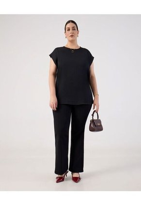 Blusa  Para Mujer Manga Corta Color Negro Marca Patprimo #14121415