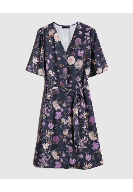 Vestido Para Mujer Manga Corta Color Azul Oscuro Marca Patprimo #30170986