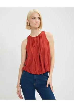 Blusa Para Mujer Manga Sisa Color Naranja Marca Patprimo #30123528