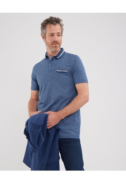 Polo Para Hombre Patprimo Color Azul Material Poliéster 65% Algodón 35%