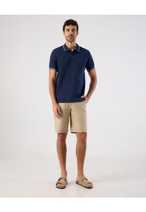 Polo  Para Hombre M/L Cuello Tejido Con Bolsillo Color Azul Marca Patprimo #44117315