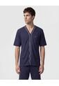 Pijama Corta Abotonada Estampada   Para Hombre Azul Patprimo de Patprimo
