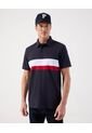 Polo Deportivo De Algodón Con Banda Horizontal   Para Hombre Azul Patprimo de Patprimo